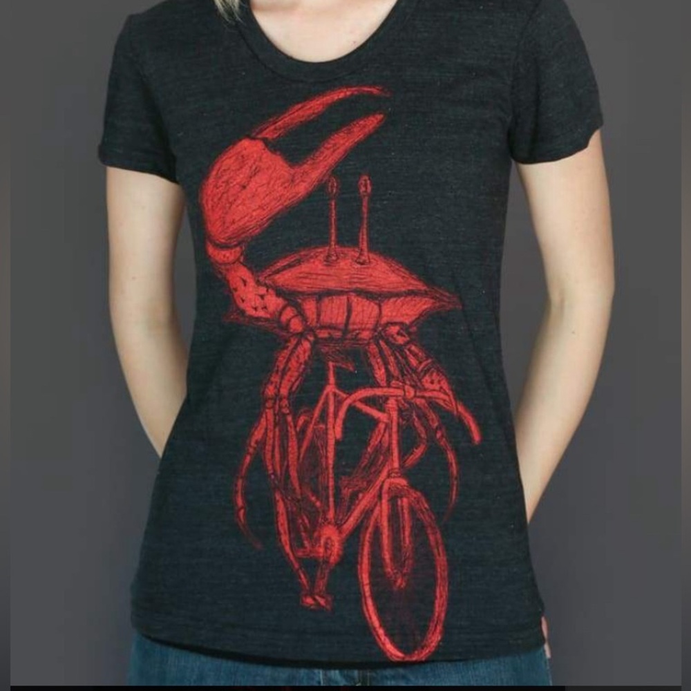 Crab on a Bicycle Women's T-Shirt